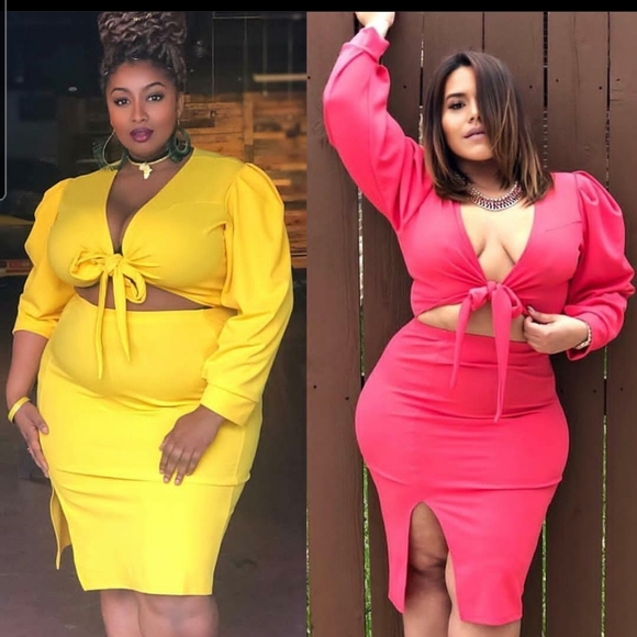 Women's Plus Size 2X Crop Top & Skirt Set - Picture 5 of 7